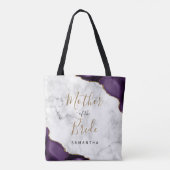 Brautmutter aus Purpur-Gold-Achat-Marmor Tasche (Rückseite)