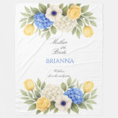 Brautmutter Blau Elfenbein Hochzeitsgeschenk Fleecedecke (Vorderseite)