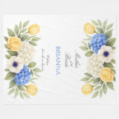 Brautmutter Blau Elfenbein Hochzeitsgeschenk Fleecedecke (Vorderseite (Horizontal))