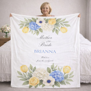 Brautmutter Blau Elfenbein Hochzeitsgeschenk Fleecedecke