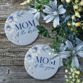 Brautmutter Blau Floral Brautparty Button