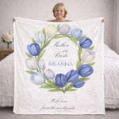 Brautmutter Blaue Tulpen Hochzeitsgeschenk Fleecedecke
