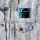 Brautmutter Blaue Vintage-Blumen Button (Beispiel)