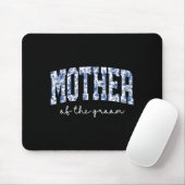 Brautmutter Blaues Blumen-Toile Übereinstimmend Mousepad (Mit Mouse)