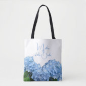 Brautmutter Blue Heaven Hortensie Tasche (Vorderseite)