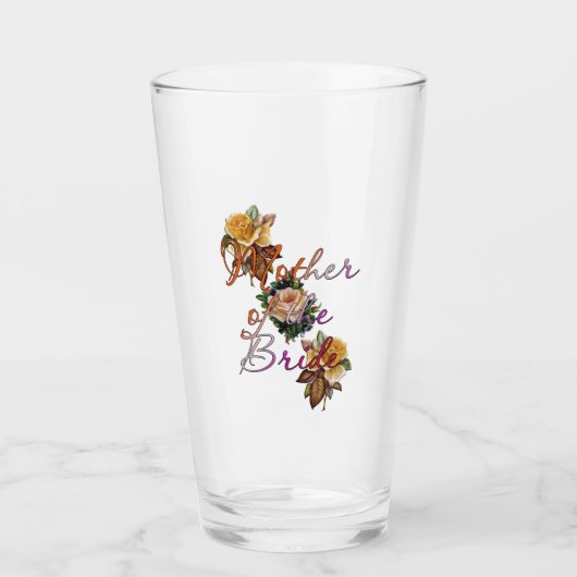 Brautmutter Blumen Glas (Vorderseite)