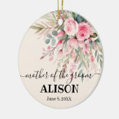 Brautmutter Blumen Hochzeitsandenken Keramik Ornament (Links)