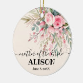 Brautmutter Blumen Hochzeitsandenken Keramik Ornament (Links)