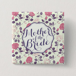Brautmutter Blumen Hochzeitsanstecker Button
