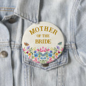 Brautmutter Blumen Schmetterling Brautparty Button (Beispiel)