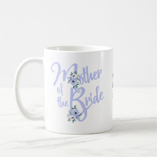 Brautmutter Blumenbrief Custom Hochzeit Kaffeetasse (Links)