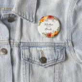 Brautmutter Burnt Orange Floral Button (Beispiel)