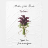 Brautmutter Calla-Lilien-Hochzeitsgeschenk  Fleecedecke (Vorderseite)