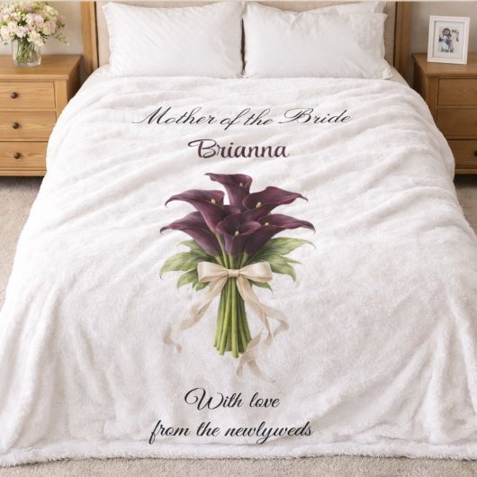 Brautmutter Calla-Lilien-Hochzeitsgeschenk  Fleecedecke