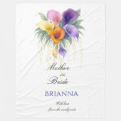 Brautmutter Calla Lilien Hochzeitsgeschenk Fleecedecke (Vorderseite)