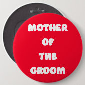 Brautmutter des Bräutigams Button (Vorne & Hinten)