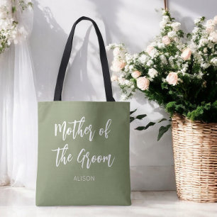 Brautmutter des Bräutigams Sage Grün Tote Bag Tasche