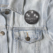 Brautmutter des Bräutigams Schwarz Weiß Hochzeitsk Button (Beispiel)