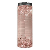 Brautmutter Glittery Rose Gold Glam Thermosbecher (Rückseite)