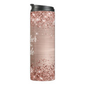 Brautmutter Glittery Rose Gold Glam Thermosbecher (Nach rechts gedreht)