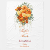 Brautmutter Heiße rote Rosen Hochzeitsgeschenk Fleecedecke (Vorderseite)