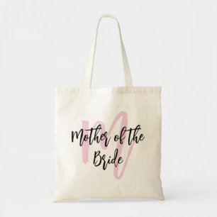 Brautmutter Hochzeitstag Rosa Monogramm Tragetasche