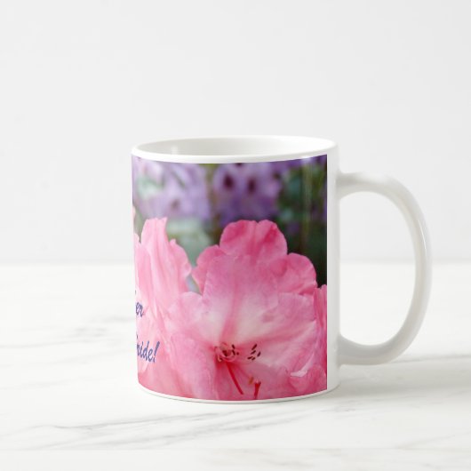 Brautmutter! Kaffeetasse Mug Pink Rhodies (Rechts)