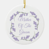 Brautmutter Lavendel Blumenkranz Keramik Ornament (Vorne)