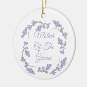 Brautmutter Lavendel Blumenkranz Keramik Ornament (Links)
