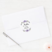 Brautmutter Lila Florale Hochzeit Runder Aufkleber (Umschlag)