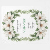 Brautmutter Magnolie Hochzeitsgeschenk   Fleecedecke (Vorderseite (Horizontal))