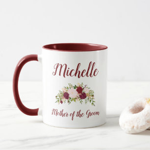 Brautmutter Marsala Rosa Florale Hochzeit Tasse