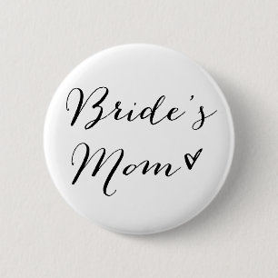 Brautmutter Moderner Kalligrafie-Button Button