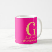 Brautmutter Modernes Monogramm Kaffeetasse (VorderseiteRechts)