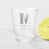 Brautmutter-Monogramm-Name Schnapsglas (Rückseite)