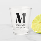 Brautmutter-Monogramm-Name Schnapsglas (Vorderseite)