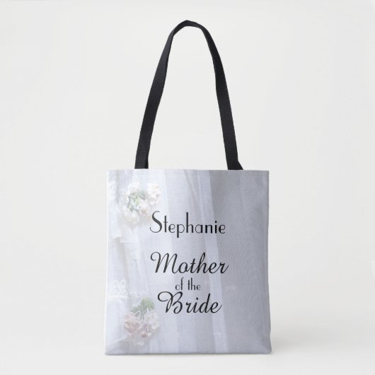 Brautmutter, Name, Faux-Vintage-Spitze Tasche (Vorderseite)