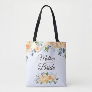 Brautmutter Navy Blau Koralle Pfirsich Blumen Tasche