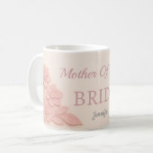 Brautmutter Rosa Floral Kaffeetasse (Vorderseite Links)