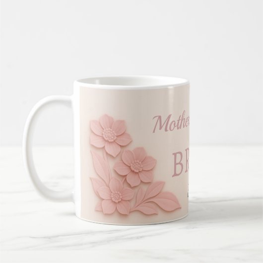 Brautmutter Rosa Floral Kaffeetasse (Links)