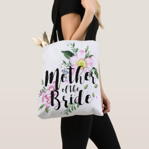 Brautmutter Rosa Florale Wasserfarbe Hochzeit Tasche