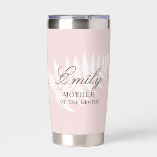 Brautmutter Rosa Weiß Farn Thermobecher