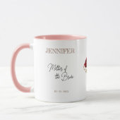 Brautmutter rote Rosenknospe Tasse (Links)