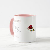 Brautmutter rote Rosenknospe Tasse (Vorderseite Links)
