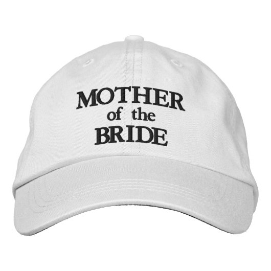 Brautmutter Schwarz-weiße Hochzeit Bestickte Baseballkappe (Vorderseite)