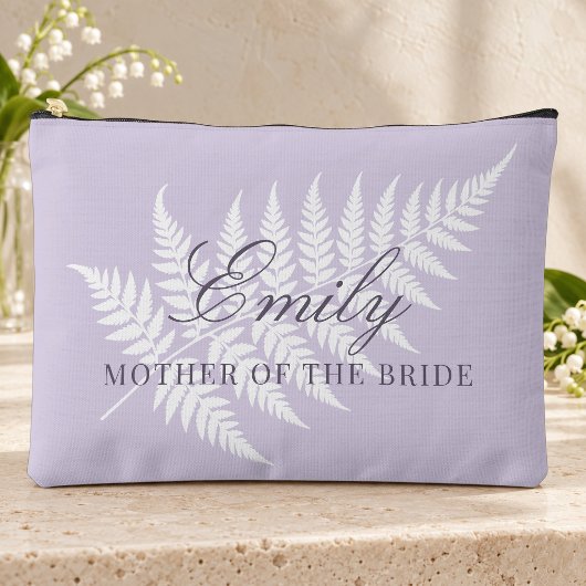 Brautmutter Soft Lavender White Fern Large Zubehörtasche