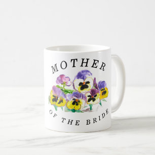 Brautmutter Stiefmütterchen Floral Vintage Hochzei Kaffeetasse
