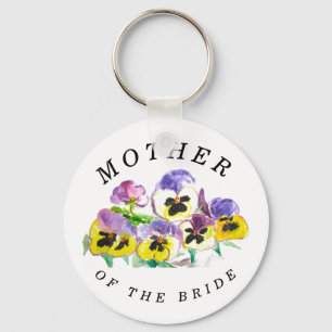 Brautmutter Stiefmütterchen Floral Vintage Hochzei Schlüsselanhänger