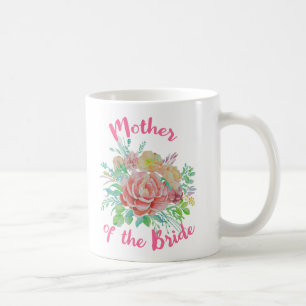 Brautmutter Vintage-Blumen-Aquarell-Geschenk Kaffeetasse