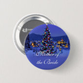 Brautmutter, Weihnachtsfeier Hochzeit Button (Vorne & Hinten)